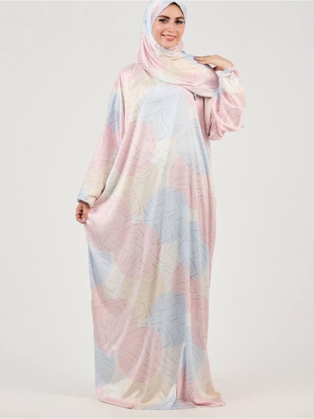 Soft Pastel Prayer Gown